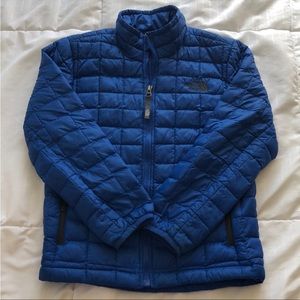 Boys North Face jacket 7/8 S Blue thermoball